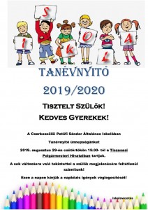 Tanévnyitó plakát Tsas